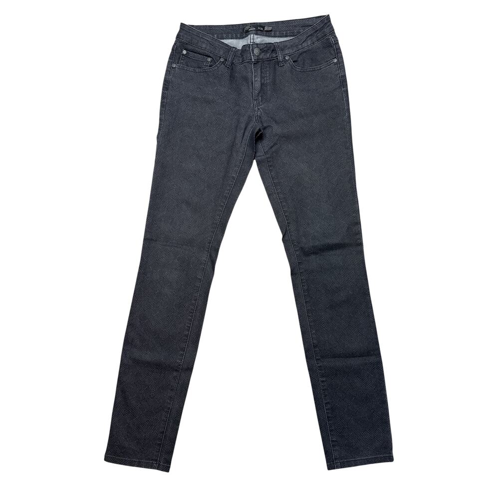 PrAna Kara Straight Leg Jeans in a Gray Print Size 6/28